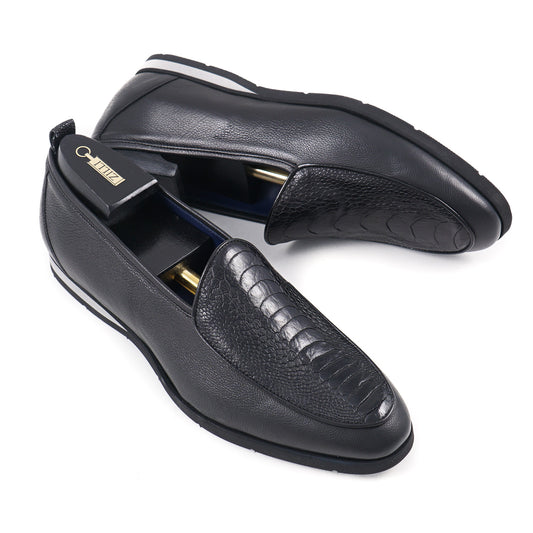 Zilli Ostrich and Calf Leather Loafers - Top Shelf Apparel