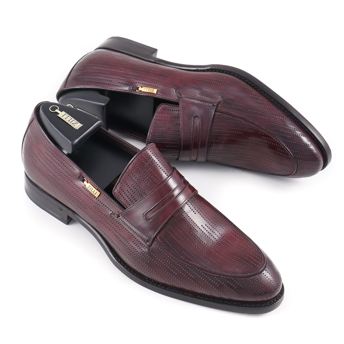 Zilli Burgundy Calf Leather Loafers - Top Shelf Apparel