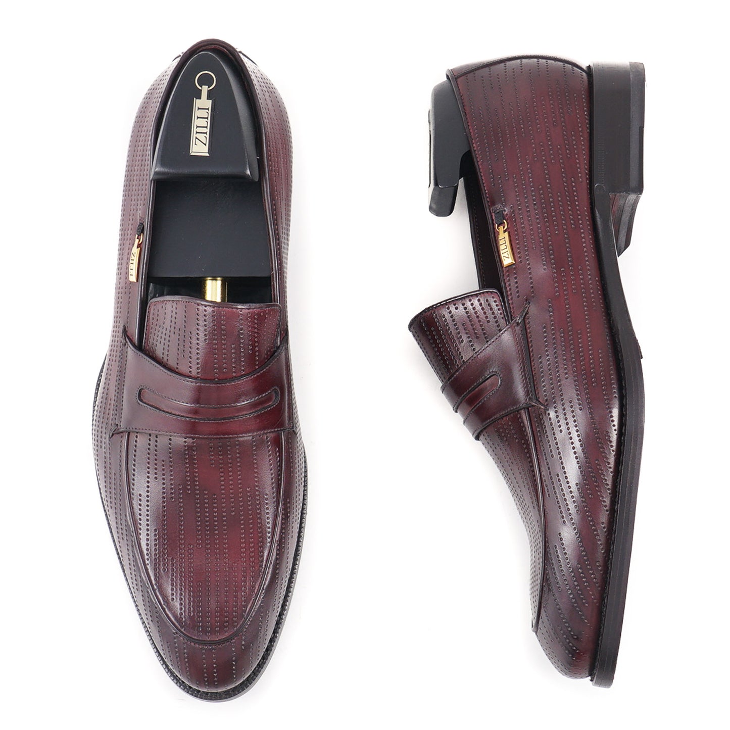 Zilli Burgundy Calf Leather Loafers - Top Shelf Apparel