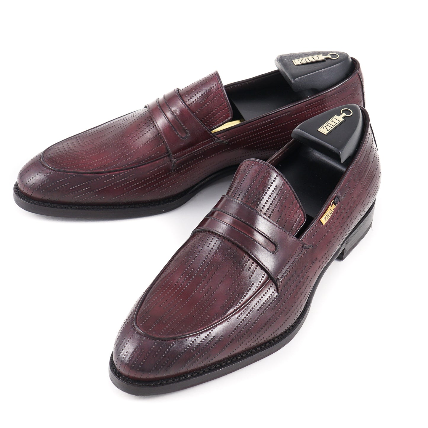 Zilli Burgundy Calf Leather Loafers - Top Shelf Apparel