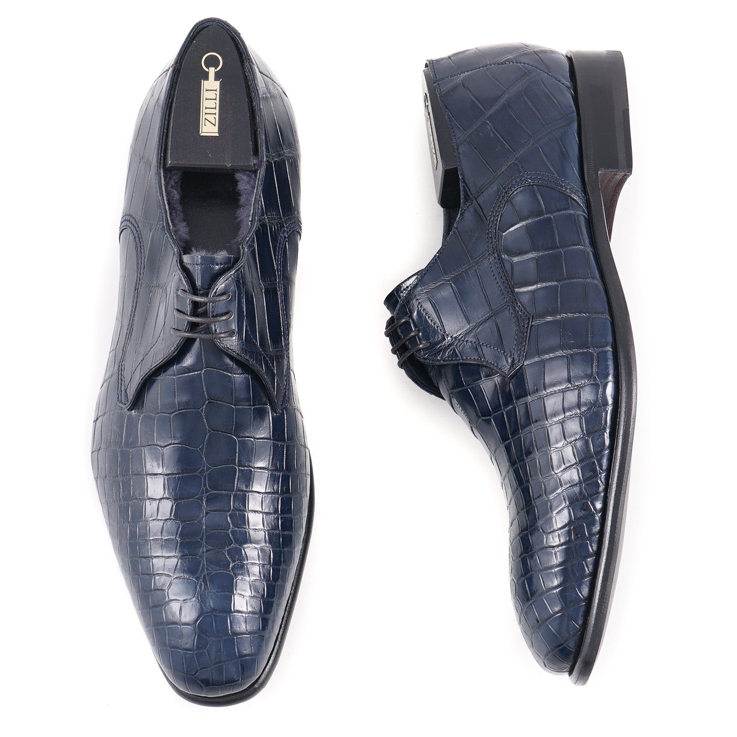 Navy blue hot sale alligator shoes