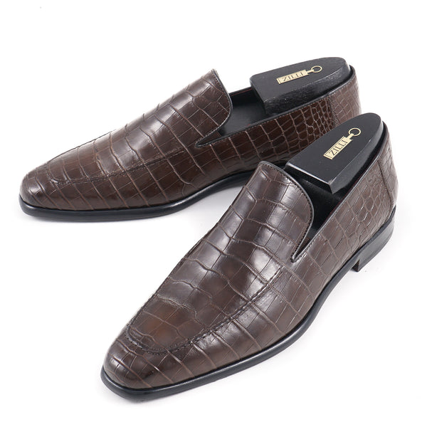 Zilli Navy Blue Full Crocodile Loafers – Top Shelf Apparel