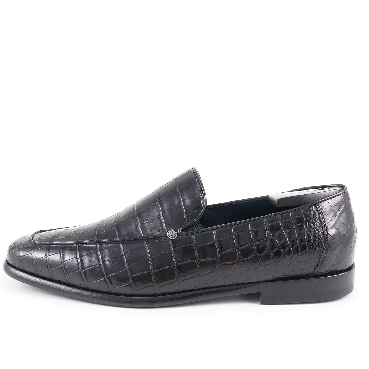 Zilli Satin Black Full Crocodile Loafers - Top Shelf Apparel