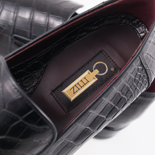 Zilli matte finished crocodile leather men loafers size 10 US Retail 4200$ Zilli Loafers Shoes Crocodile Black main image 2