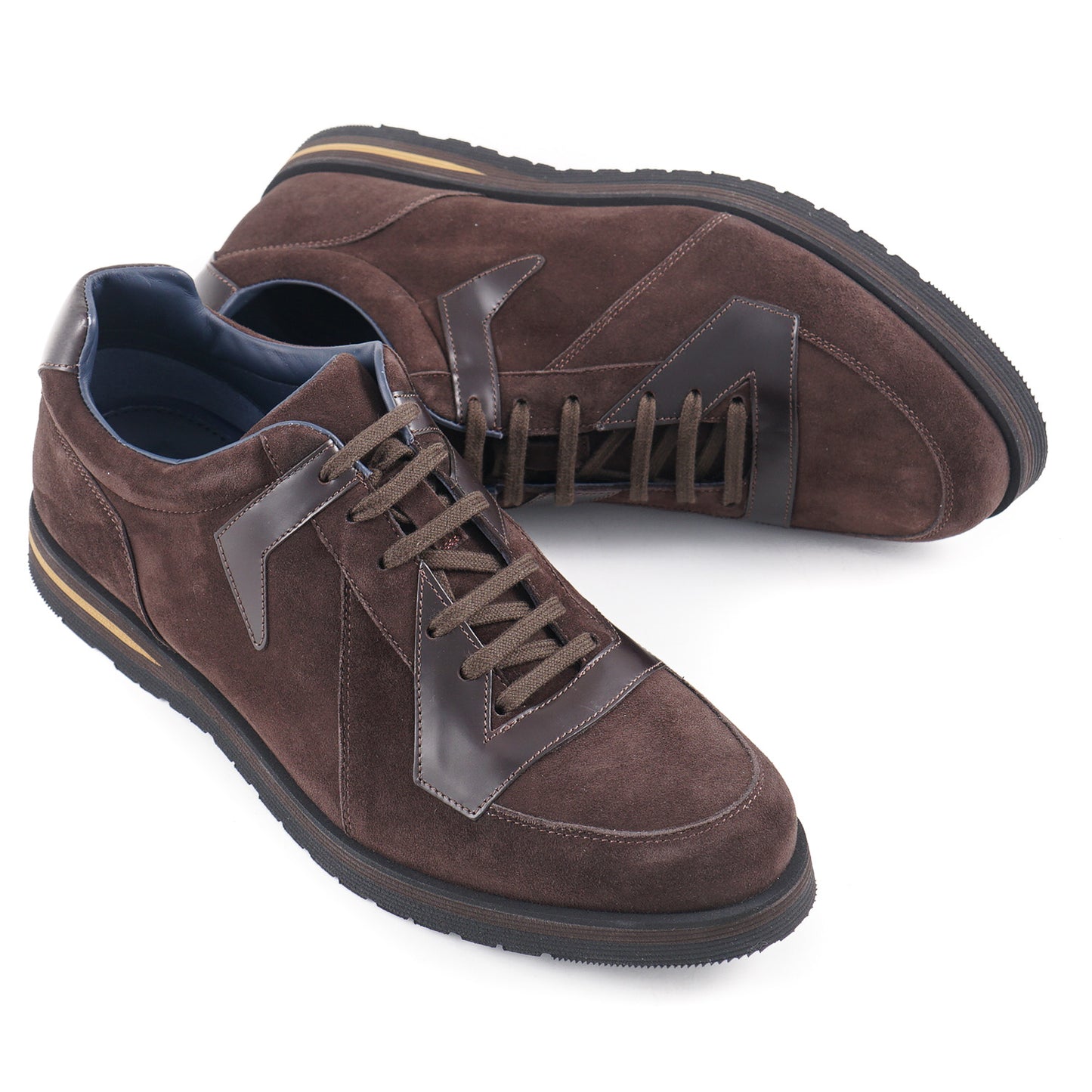 Zilli Calf Suede and Leather Sneakers - Top Shelf Apparel