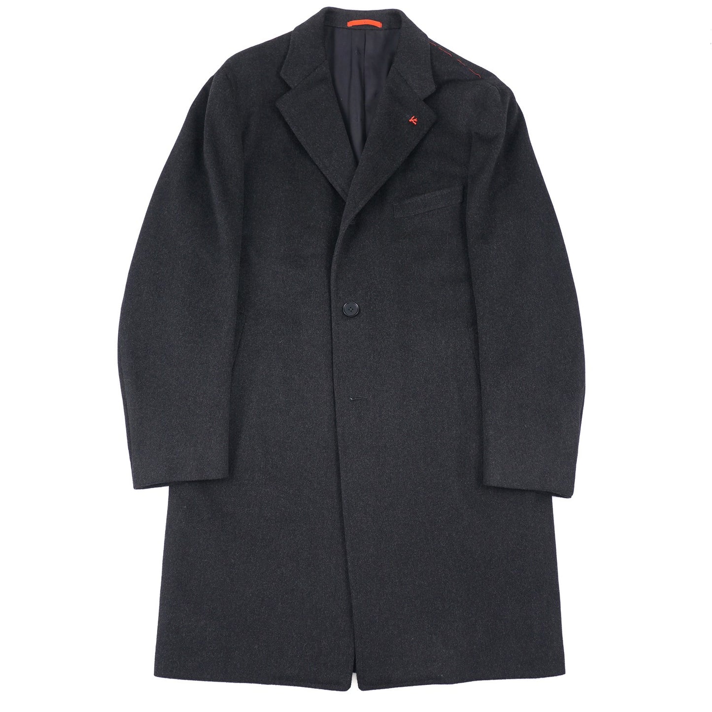 Isaia Charcoal Gray Wool Overcoat - Top Shelf Apparel