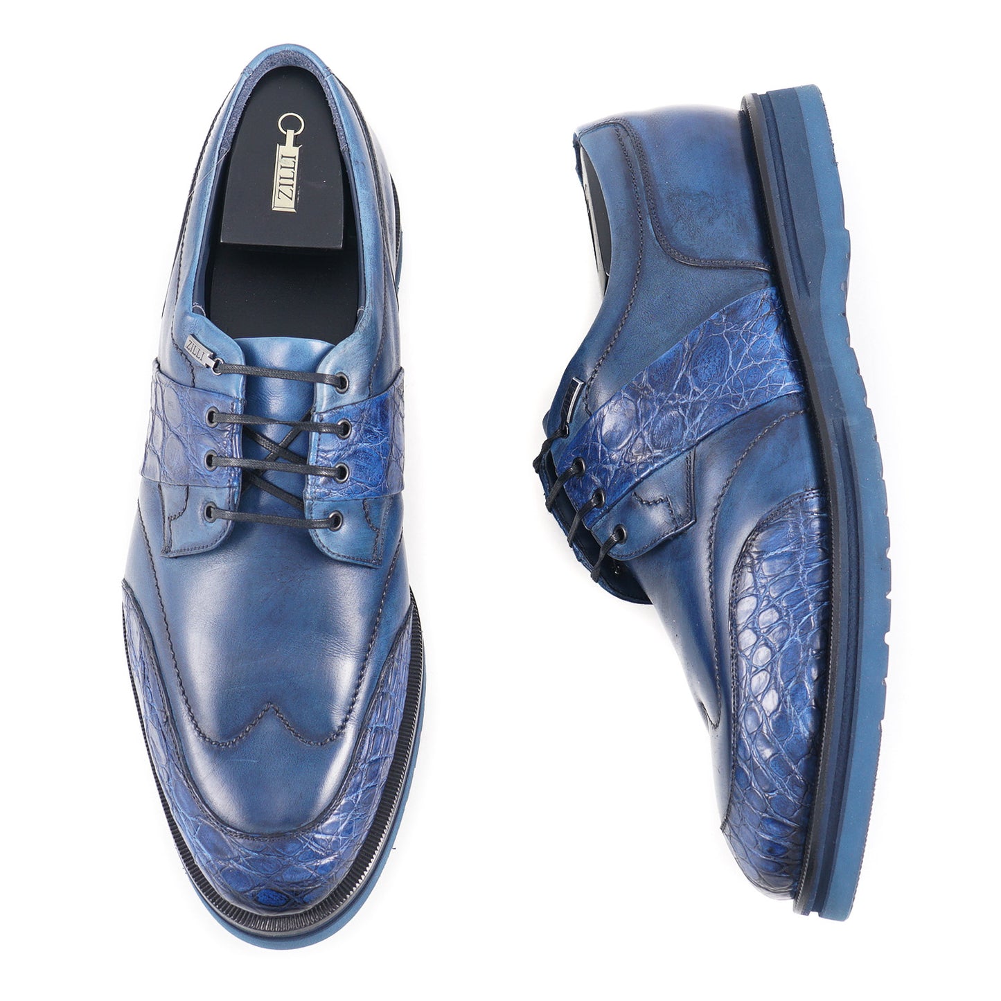 Zilli Crocodile and Calf Leather Derby - Top Shelf Apparel