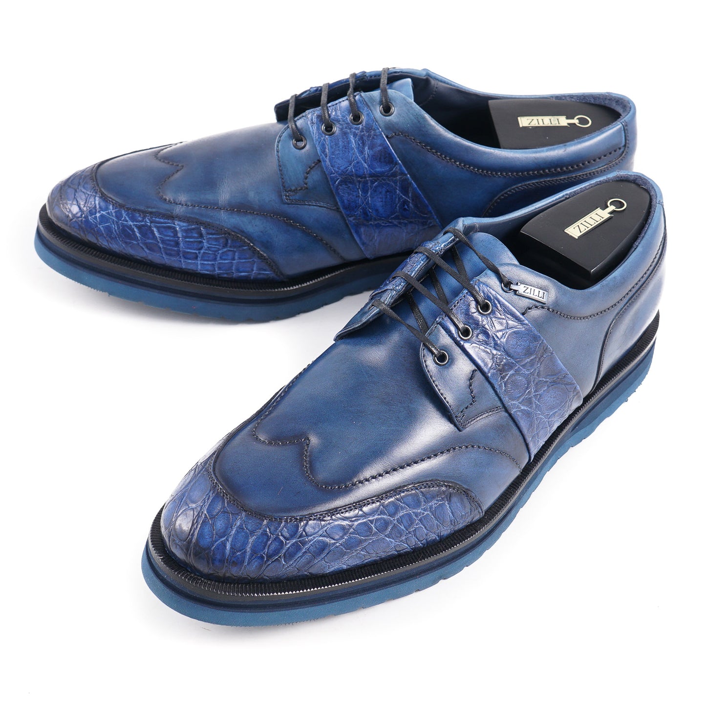 Zilli Crocodile and Calf Leather Derby - Top Shelf Apparel