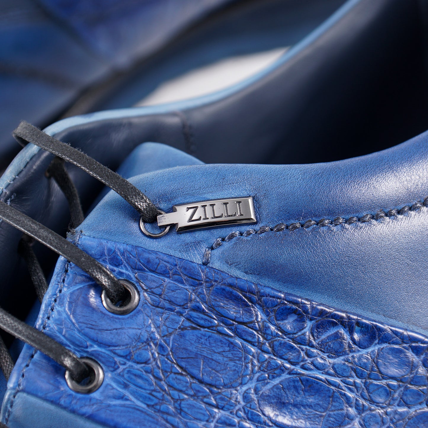 Zilli Crocodile and Calf Leather Derby - Top Shelf Apparel