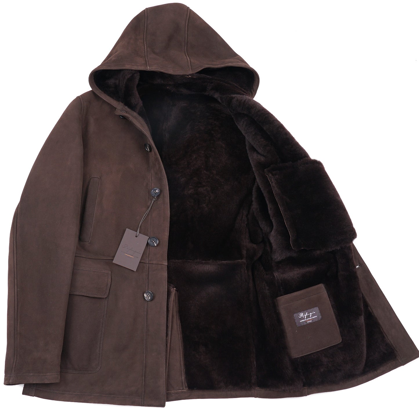 Rifugio Shearling Leather Hooded Parka - Top Shelf Apparel