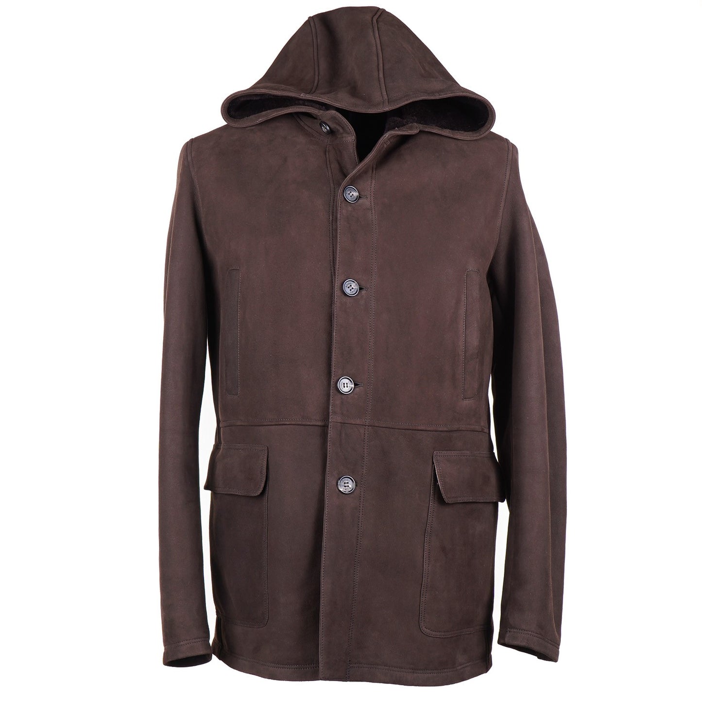 Rifugio Shearling Leather Hooded Parka - Top Shelf Apparel