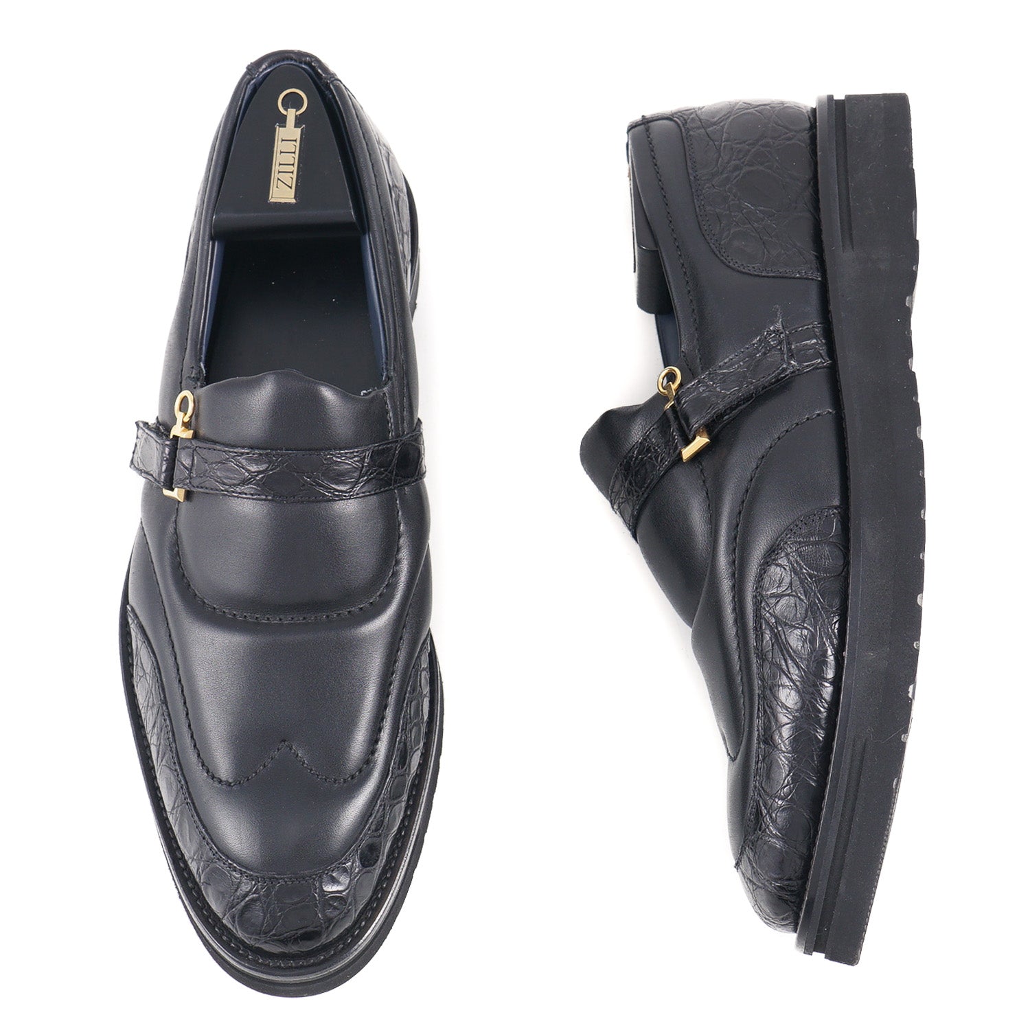 Zilli Crocodile and Calf Loafer with Cashmere Lining - Top Shelf Apparel