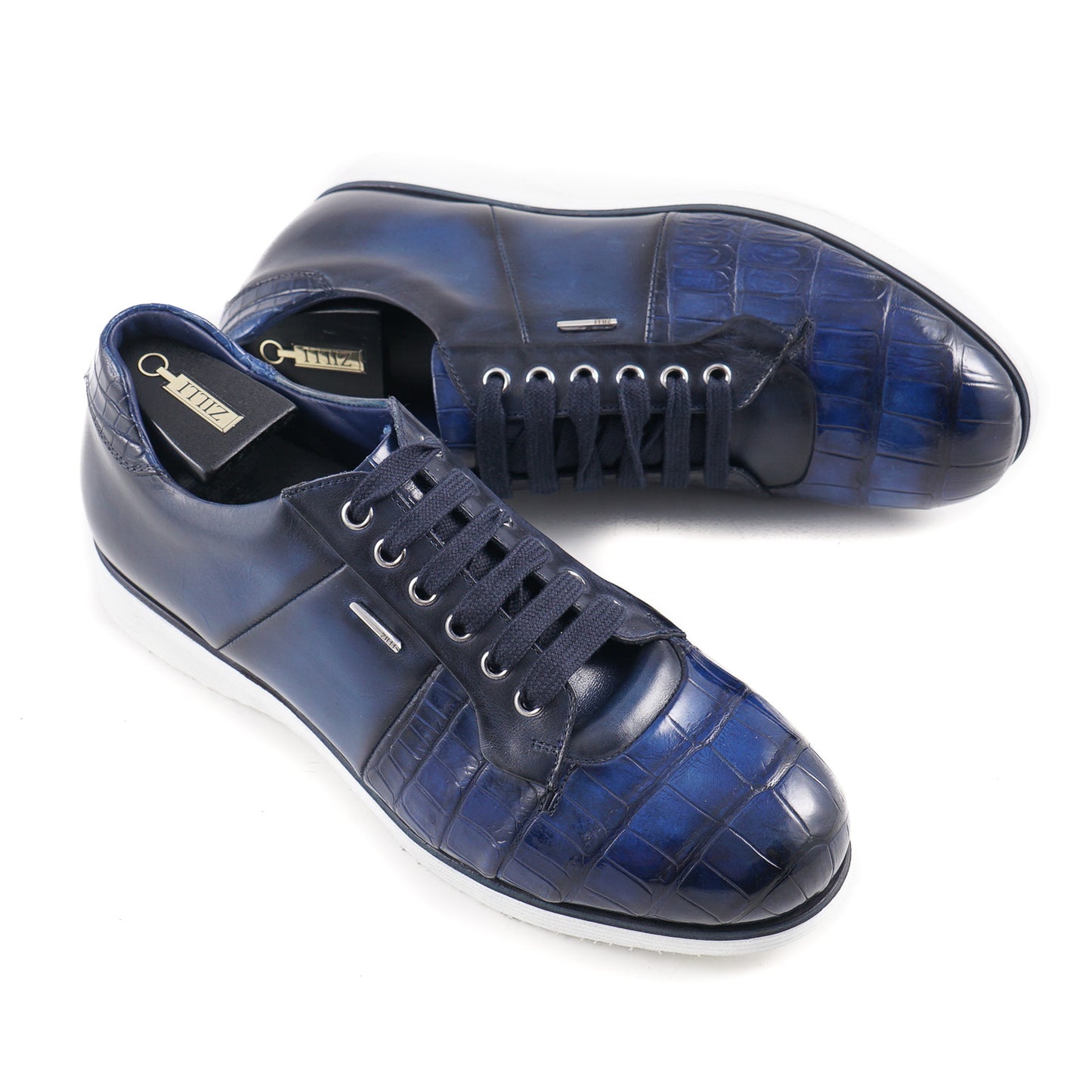 Zilli Crocodile and Calf Leather Sneakers - Top Shelf Apparel