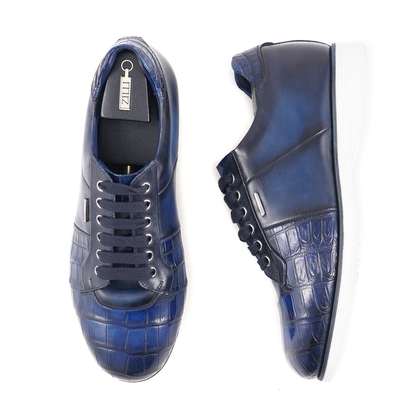 Zilli Crocodile and Calf Leather Sneakers - Top Shelf Apparel