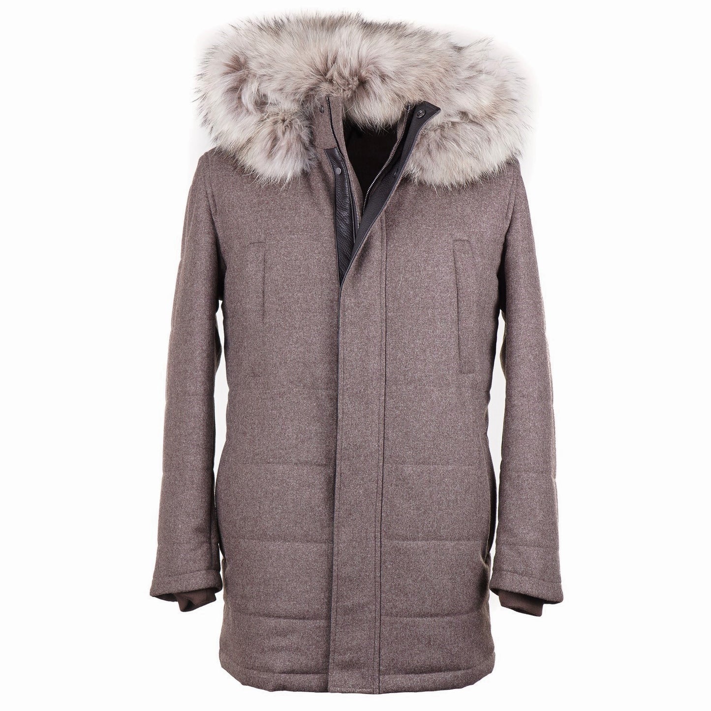Rifugio Quilted Flannel Wool Parka with Fur Hood - Top Shelf Apparel