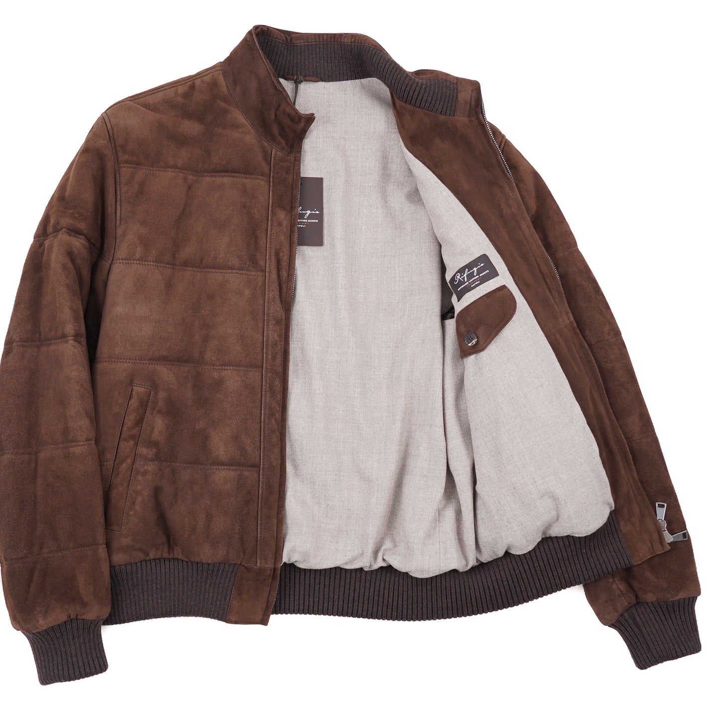 Rifugio Wool-Lined Quilted Suede Jacket - Top Shelf Apparel