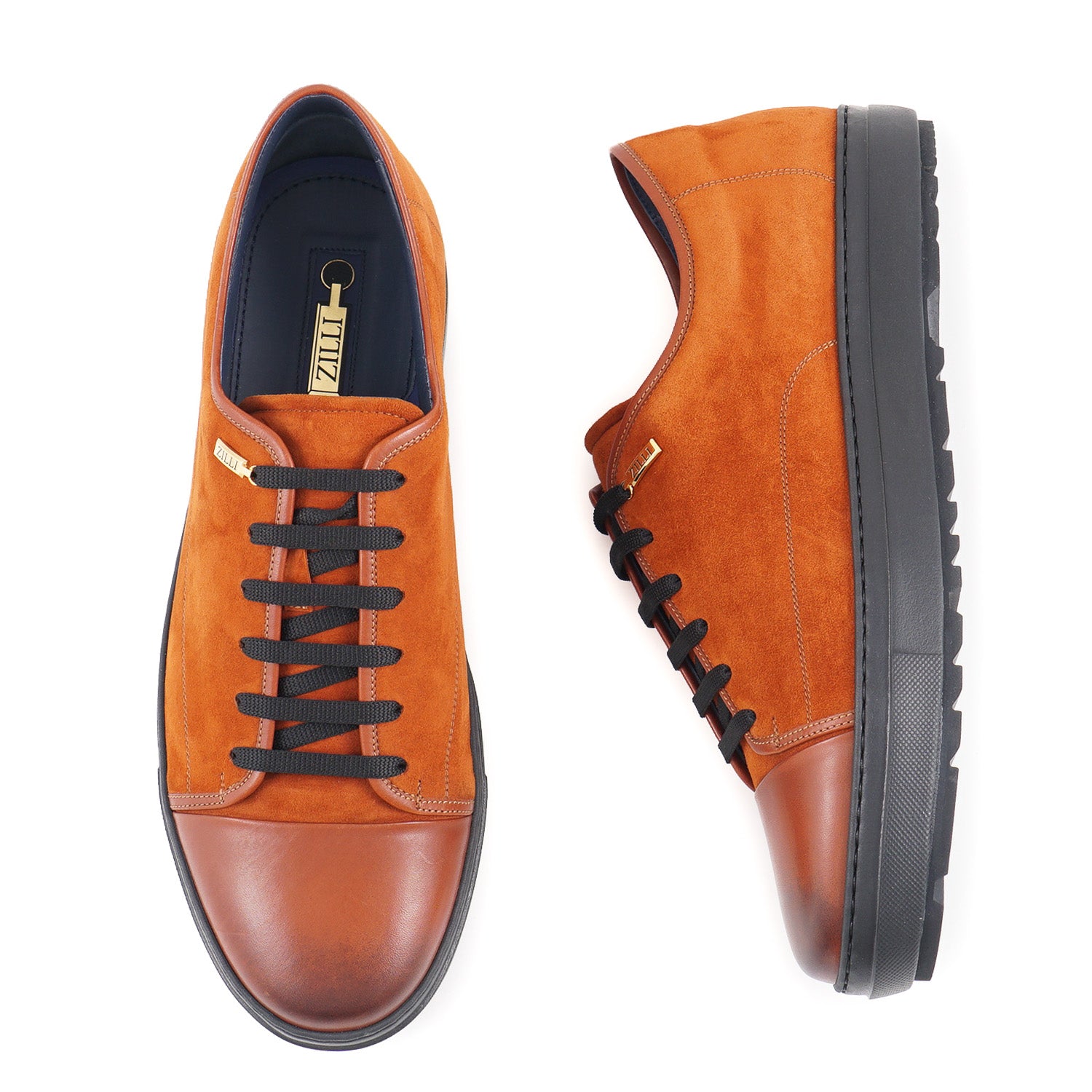 Zilli Suede and Calf Leather Sneakers - Top Shelf Apparel