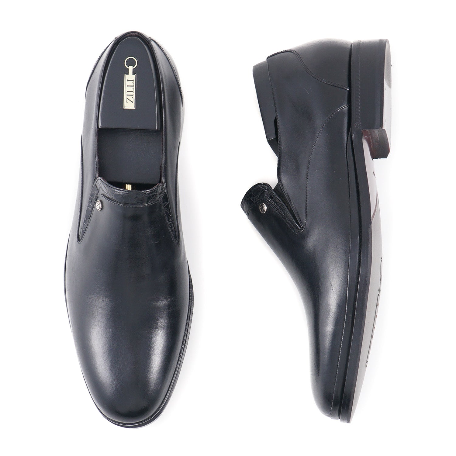 Zilli Calf and Caiman Leather Loafers - Top Shelf Apparel