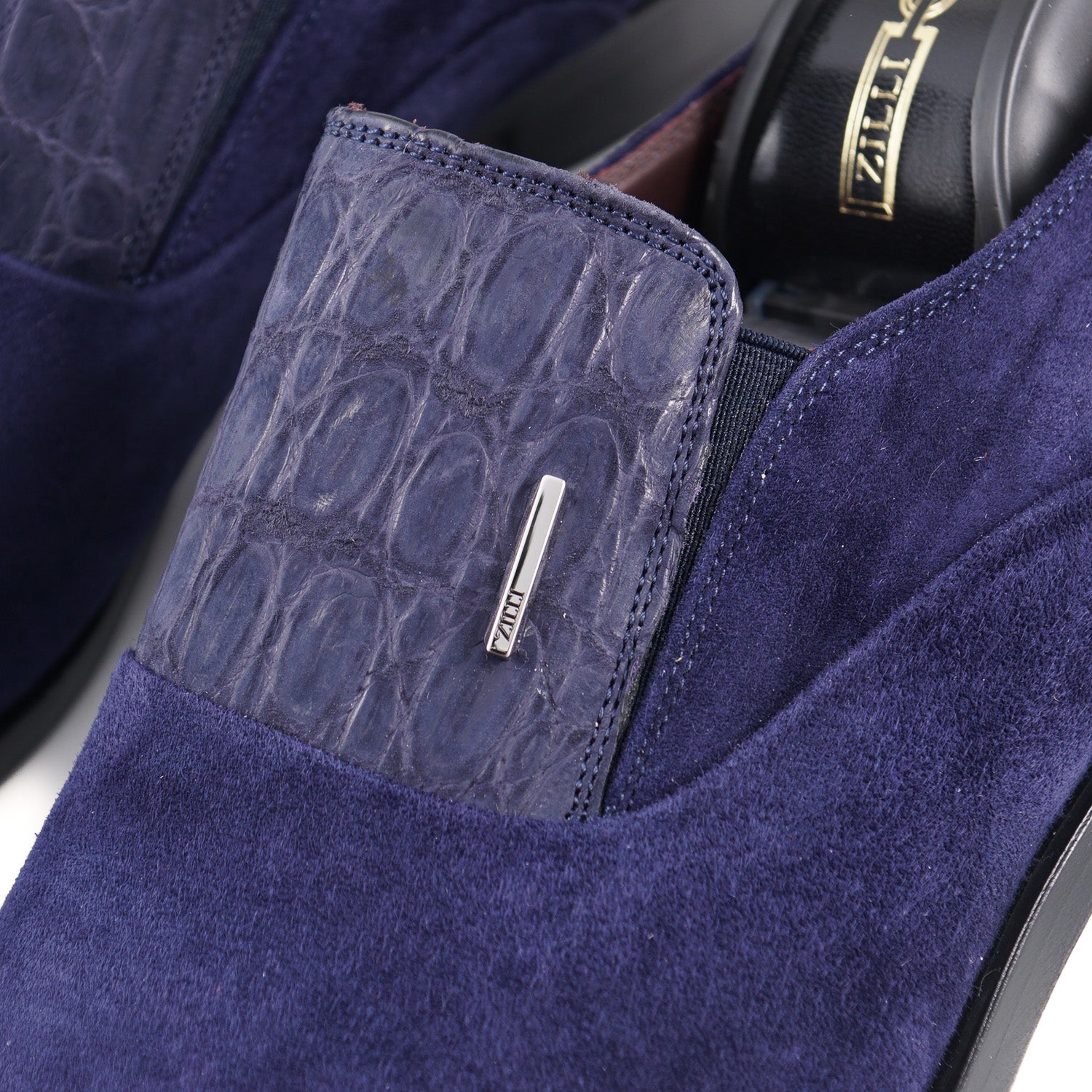 Zilli Calf Suede and Caiman Loafers - Top Shelf Apparel