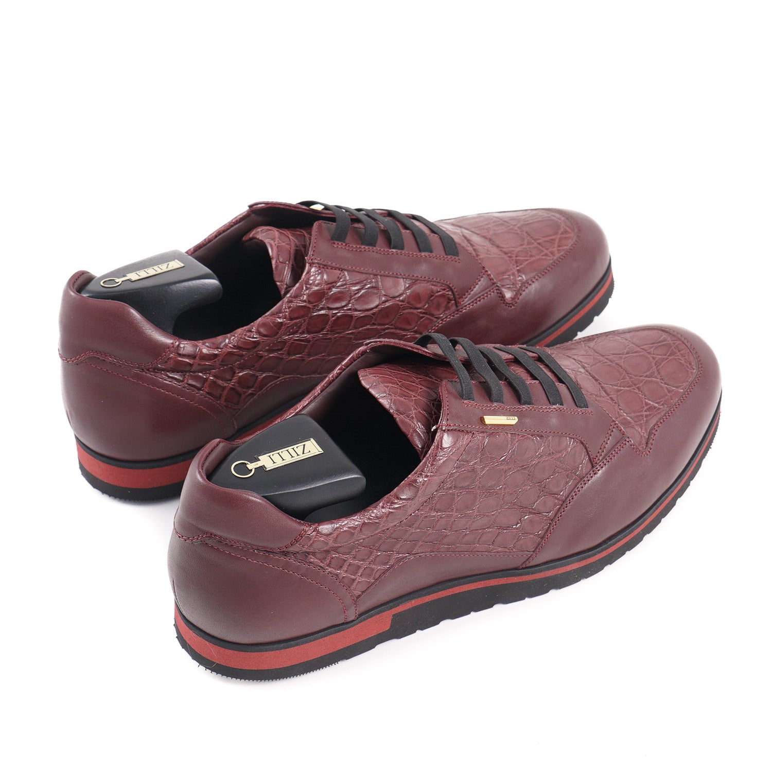 Zilli Crocodile and Calf Leather Sneakers