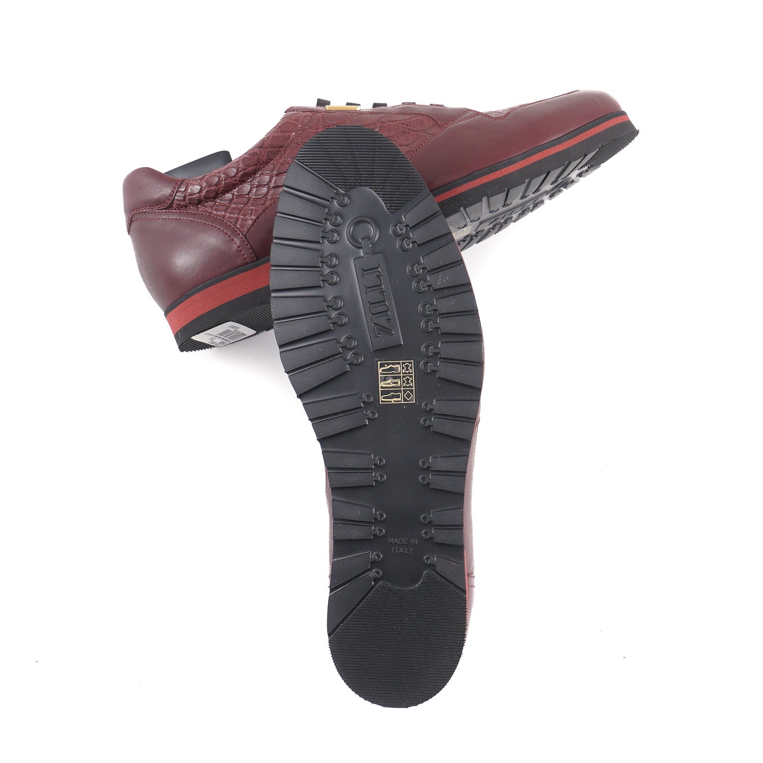 Zilli Crocodile and Calf Leather Sneakers