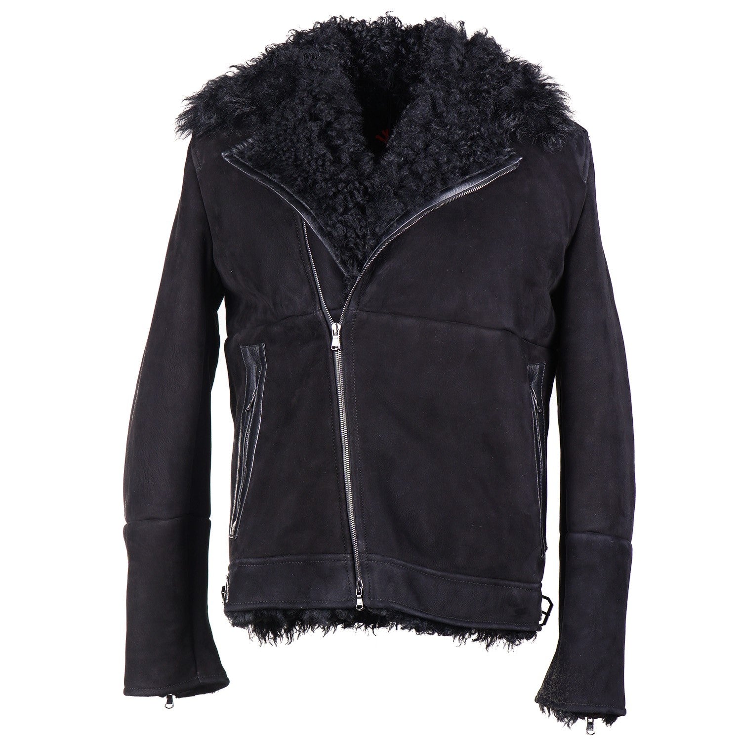 Isaia Shearling Leather Moto Jacket - Top Shelf Apparel