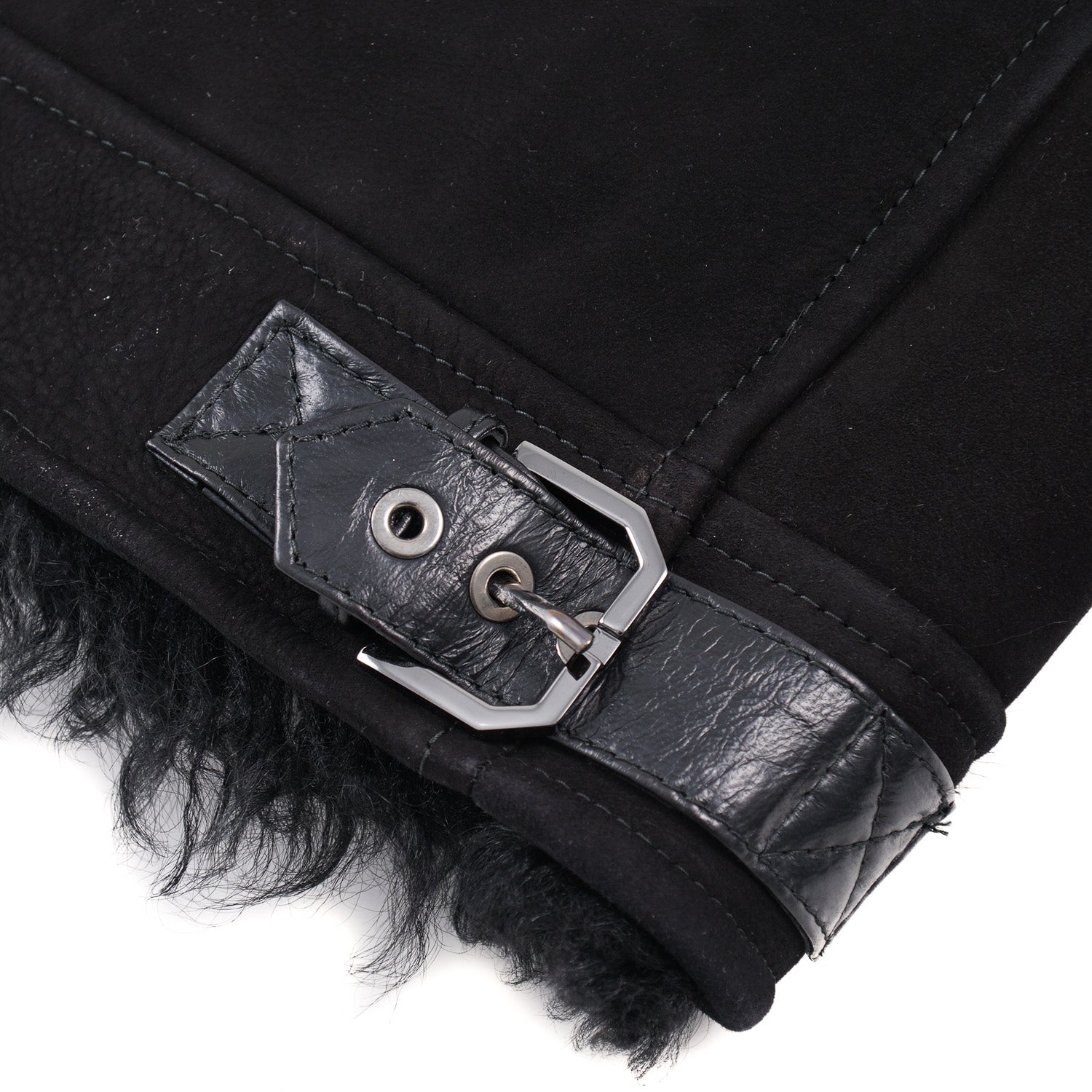 Isaia Shearling Leather Moto Jacket - Top Shelf Apparel