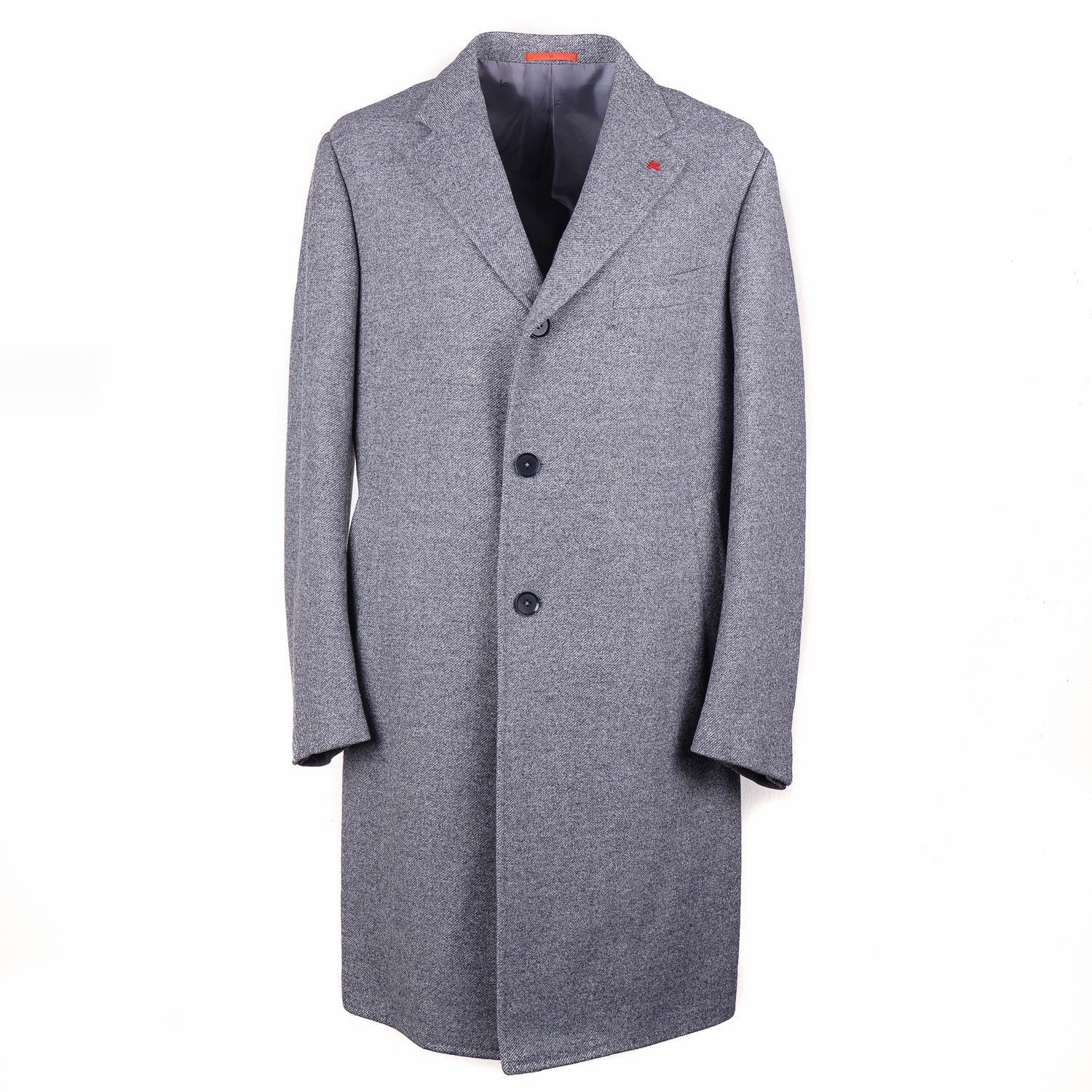 Isaia Gray Wool and Cashmere Overcoat - Top Shelf Apparel