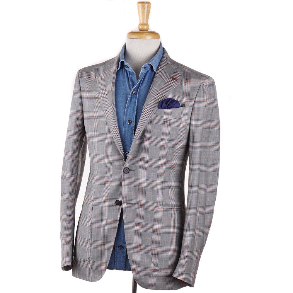 Isaia Slim-Fit Glen Plaid Wool Sport Coat - Top Shelf Apparel