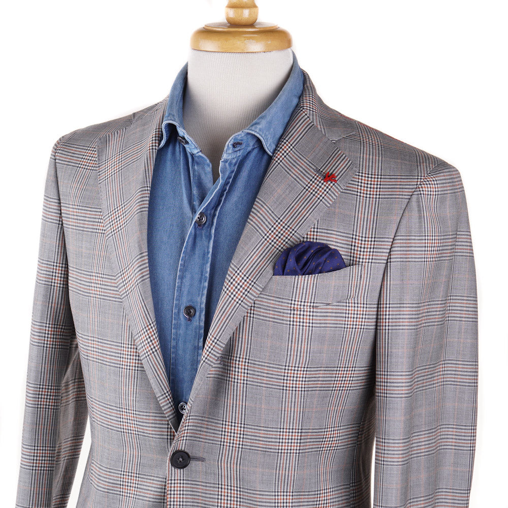 Isaia Slim-Fit Glen Plaid Wool Sport Coat - Top Shelf Apparel