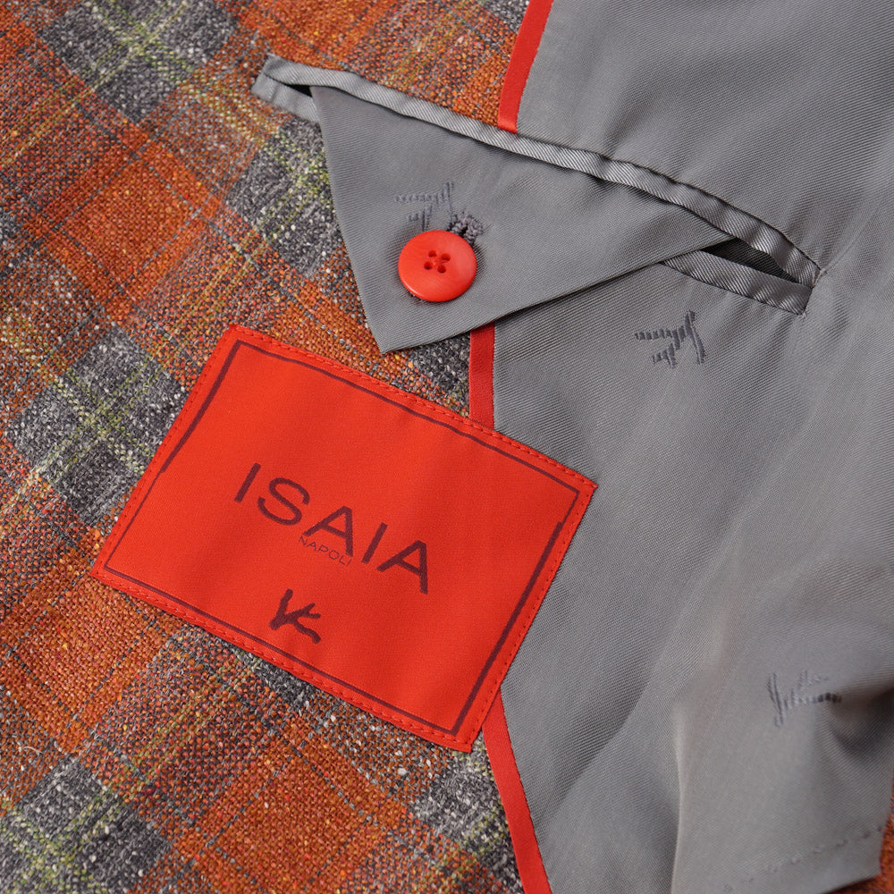 Isaia Orange Check Silk-Linen-Wool Sport Coat – Top Shelf Apparel