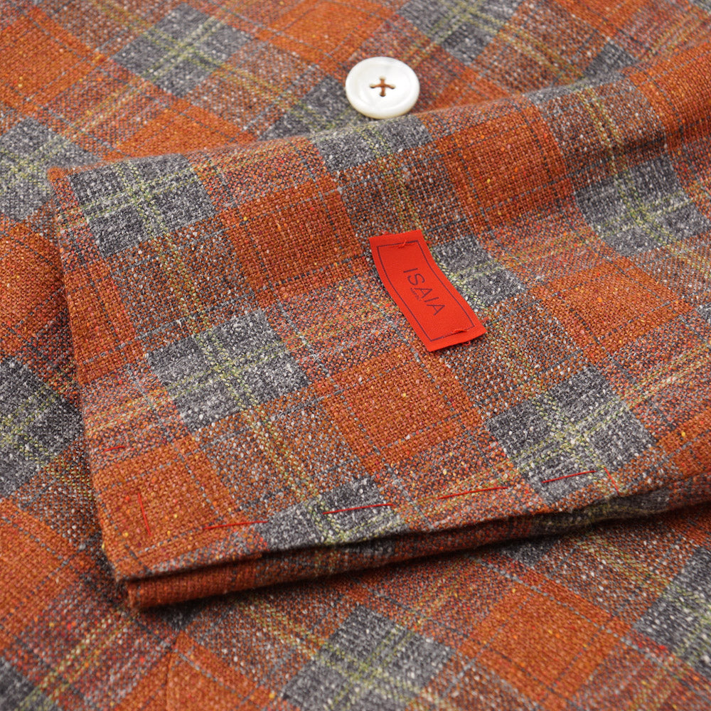 Isaia Orange Check Silk-Linen-Wool Sport Coat – Top Shelf Apparel