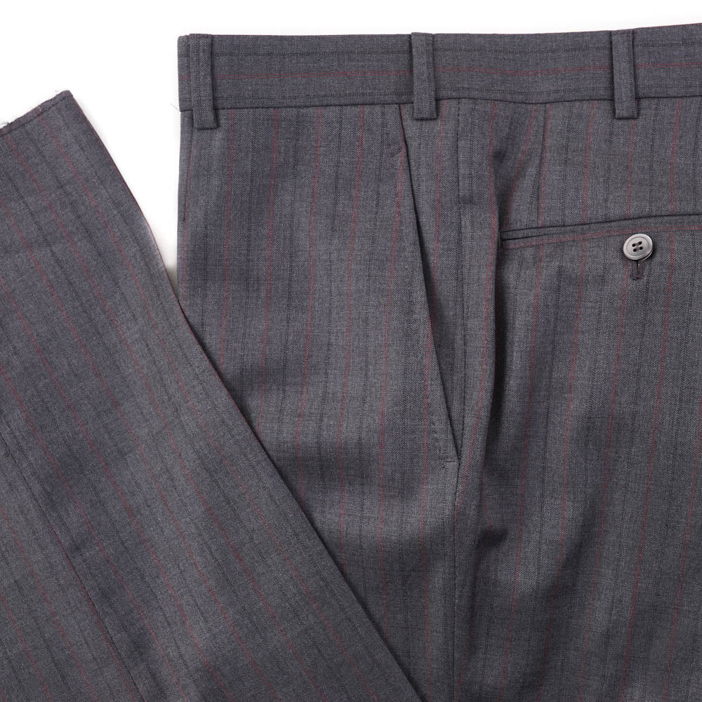 Isaia Gray Stripe Super 140s Wool Suit - Top Shelf Apparel