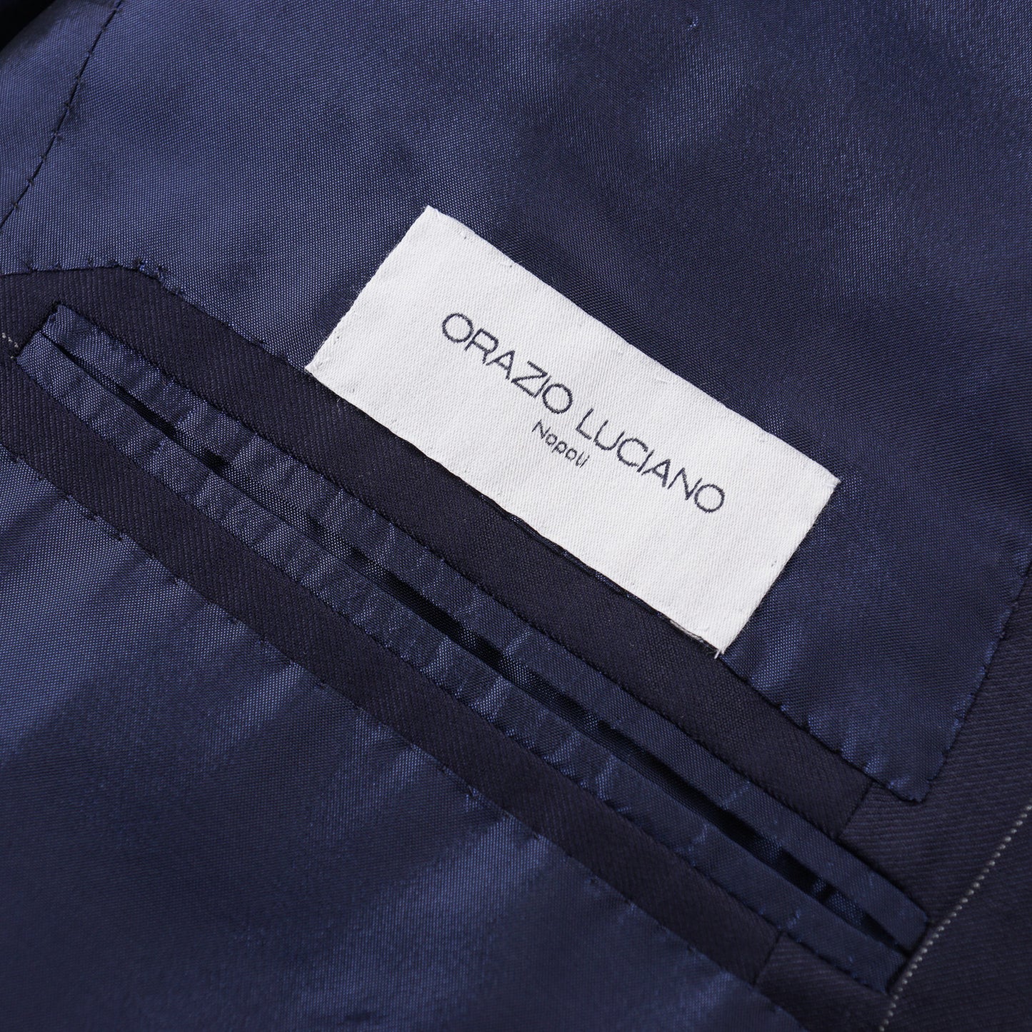 Orazio Luciano Navy Stripe Wool Suit - Top Shelf Apparel