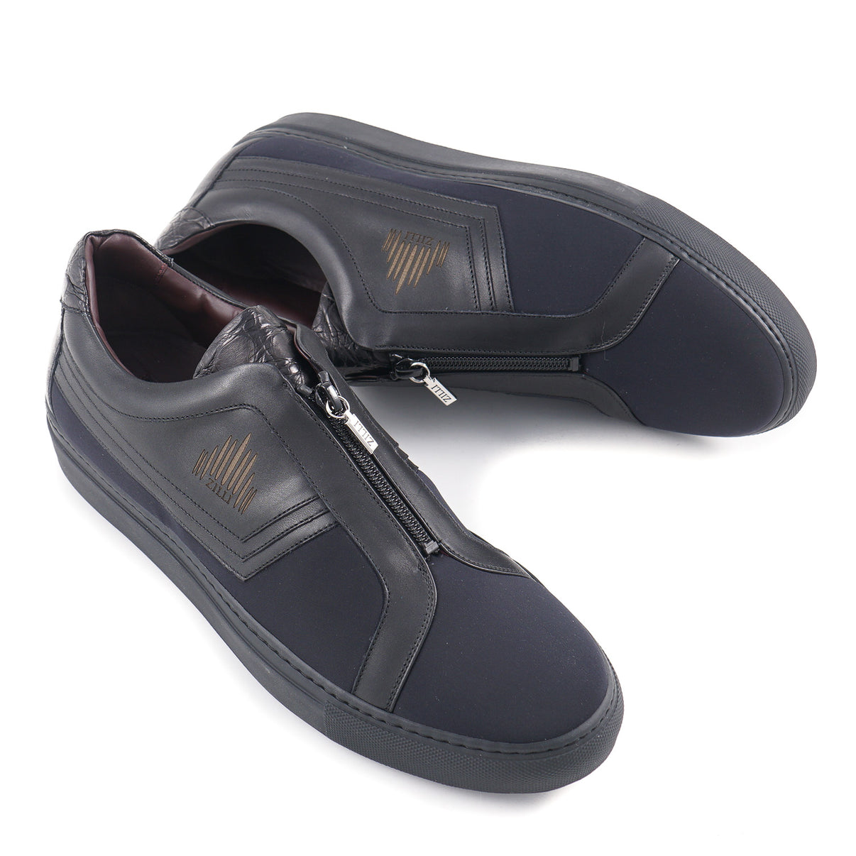 Zilli Neoprene and Calf Leather Sneakers – Top Shelf Apparel