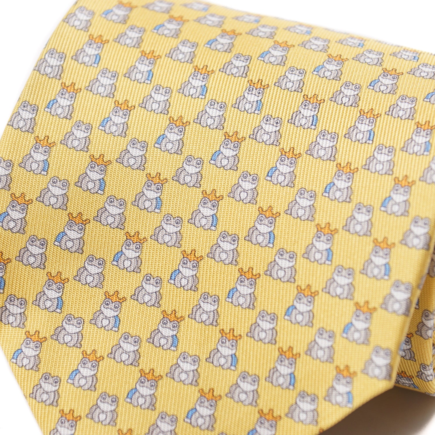 Salvatore Ferragamo Frog Prince Print Tie - Top Shelf Apparel