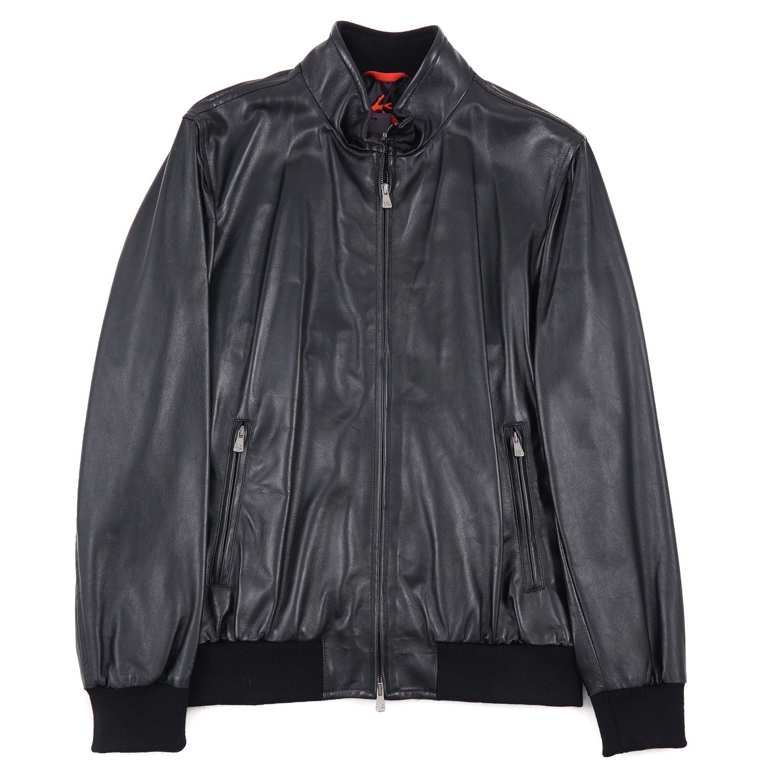 Isaia Baby Lambskin Leather Bomber Jacket - Top Shelf Apparel