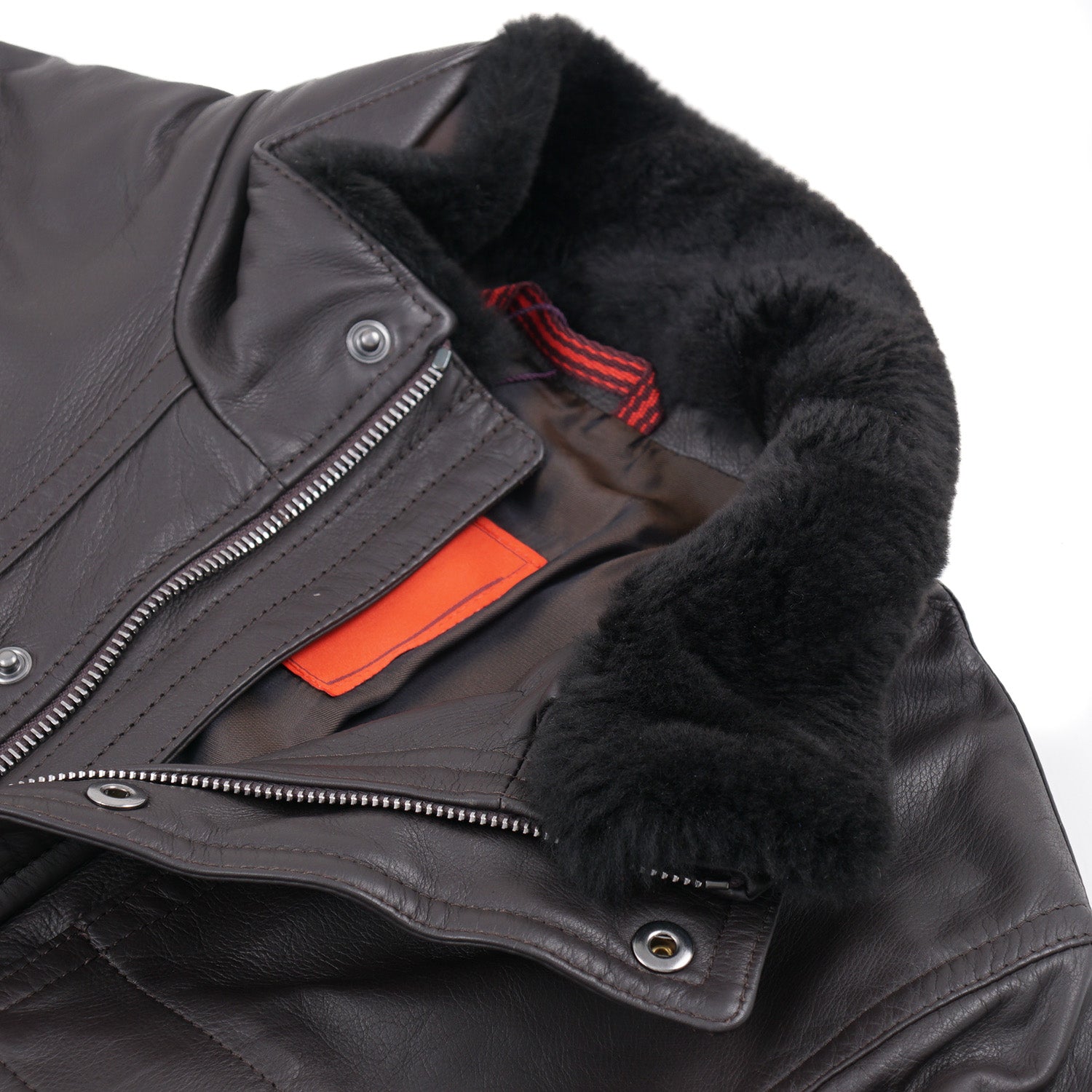 Isaia Leather Jacket with Fur Collar - Top Shelf Apparel