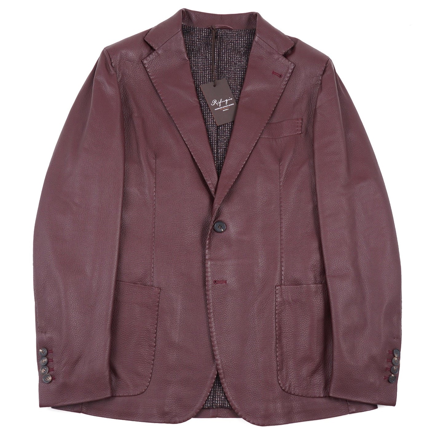 Rifugio Burgundy Deerskin Leather Blazer - Top Shelf Apparel