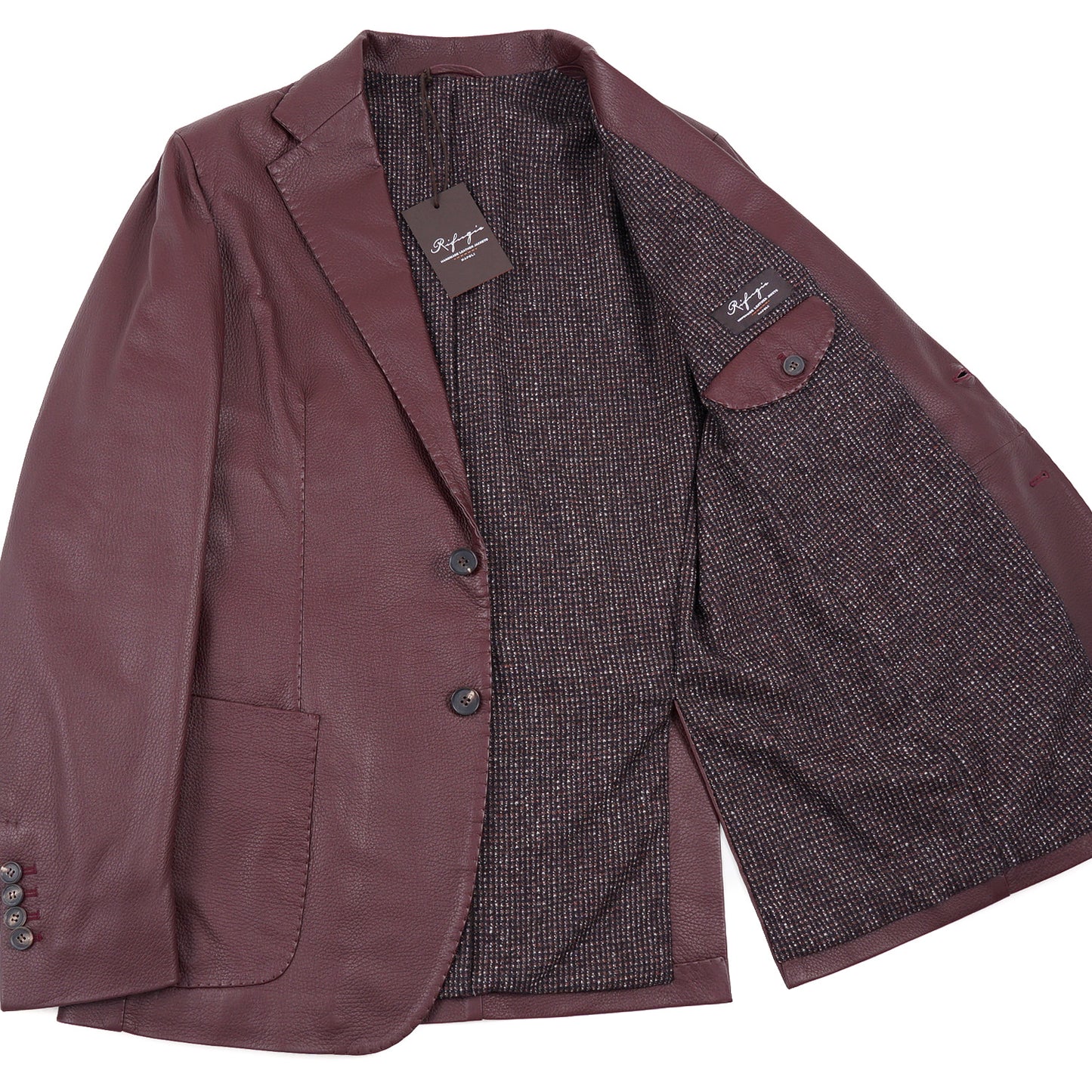 Rifugio Burgundy Deerskin Leather Blazer - Top Shelf Apparel