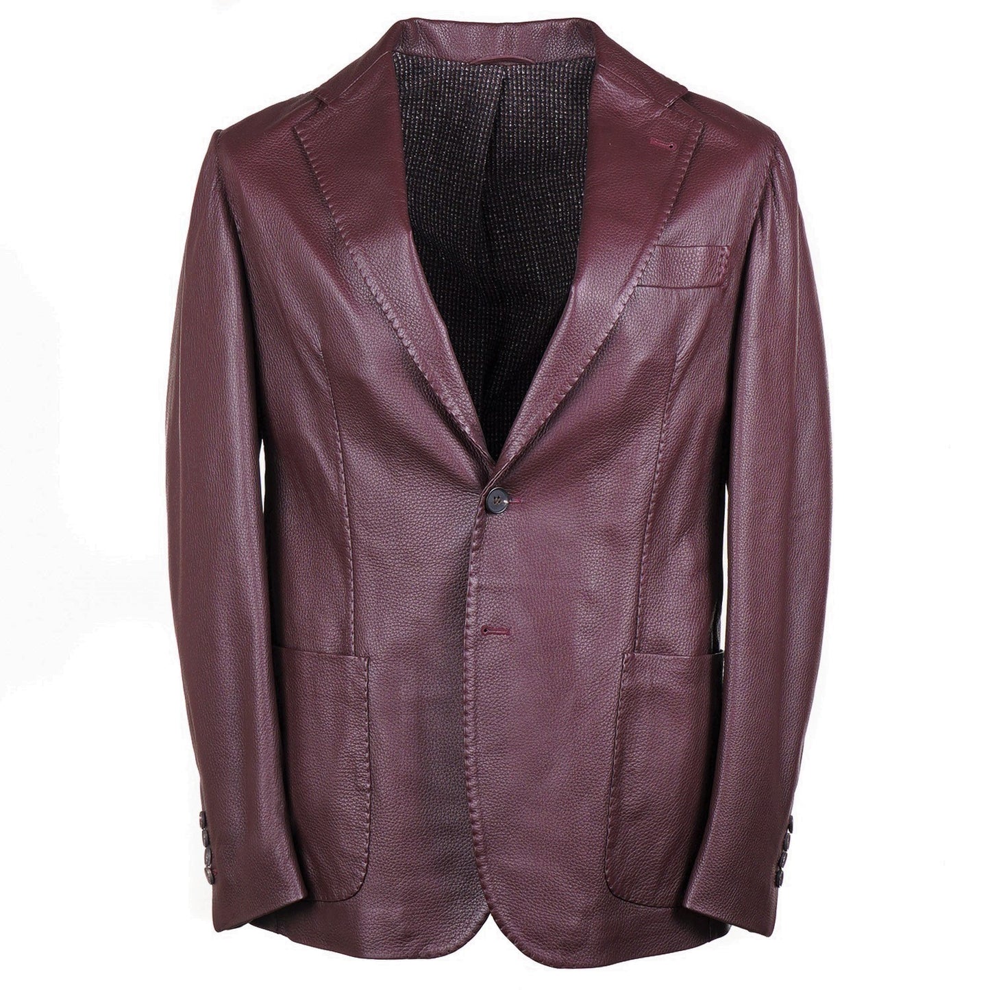 Rifugio Burgundy Deerskin Leather Blazer - Top Shelf Apparel