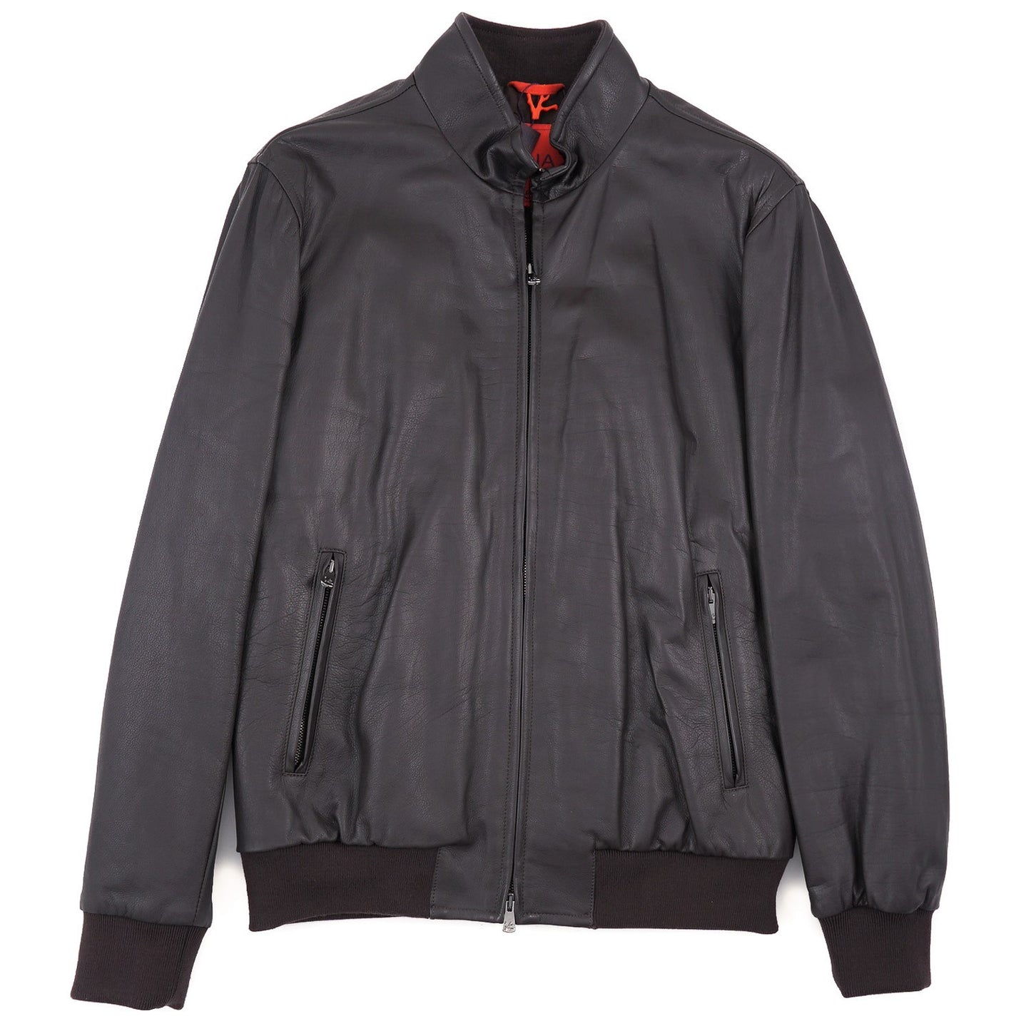 Isaia Calfskin Leather Bomber Jacket - Top Shelf Apparel