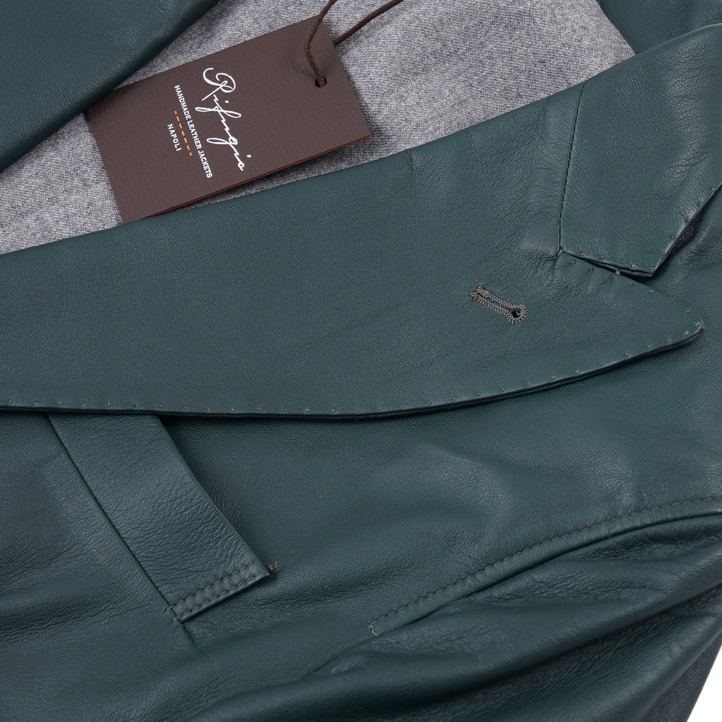 Rifugio Bottle Green Leather Blazer - Top Shelf Apparel