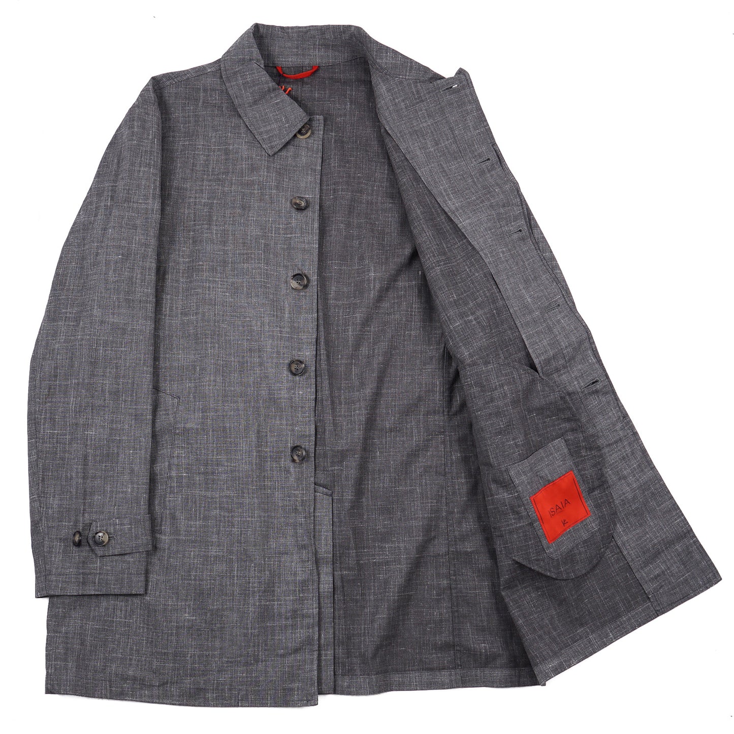 Isaia Lightweight Wool-Silk-Linen Overcoat - Top Shelf Apparel