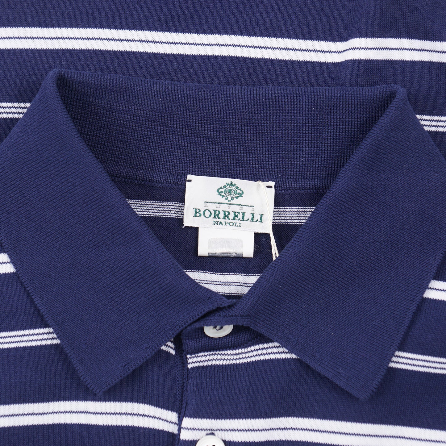 Luigi Borrelli Striped Cotton Polo Shirt - Top Shelf Apparel