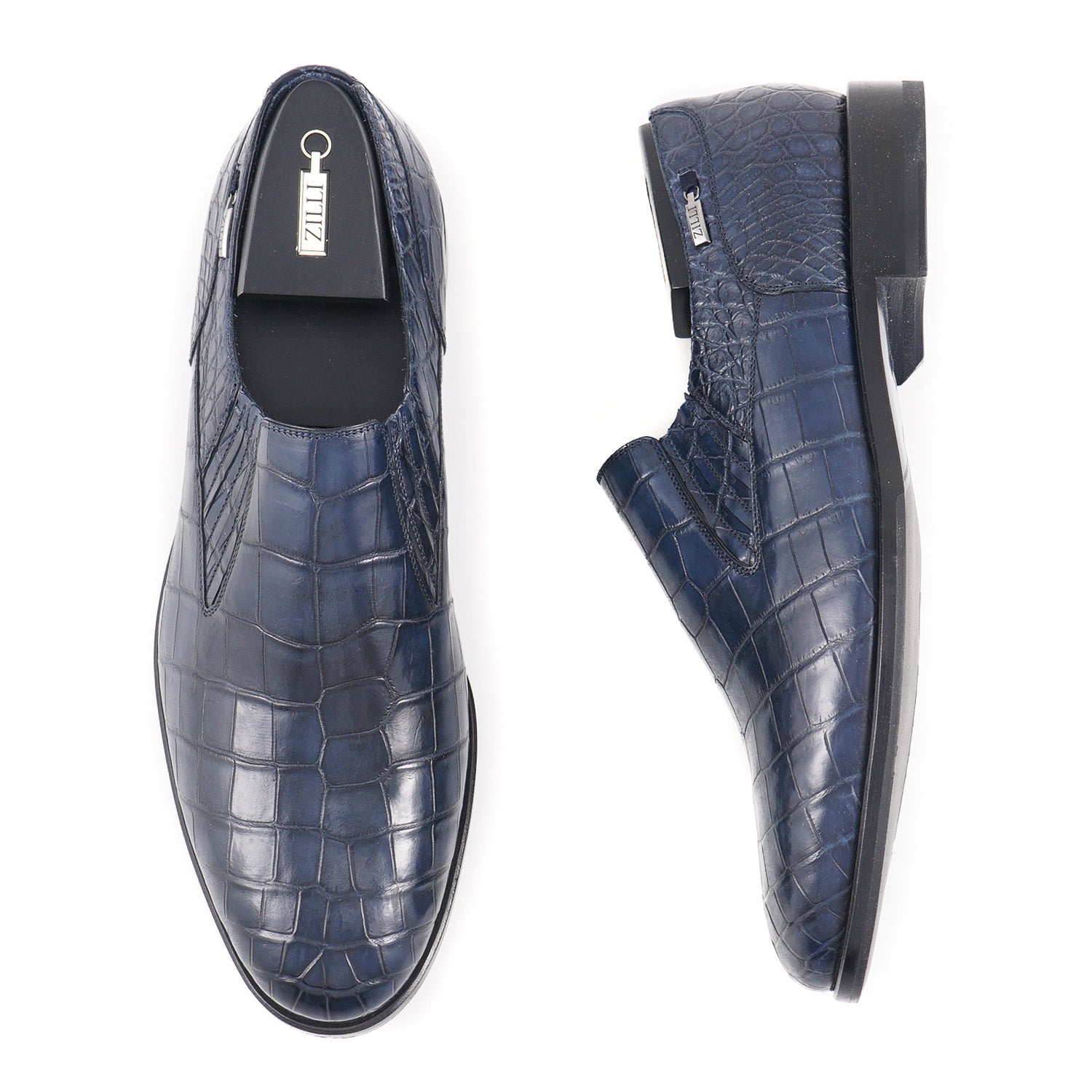 Zilli Navy Blue Full Crocodile Loafers – Top Shelf Apparel