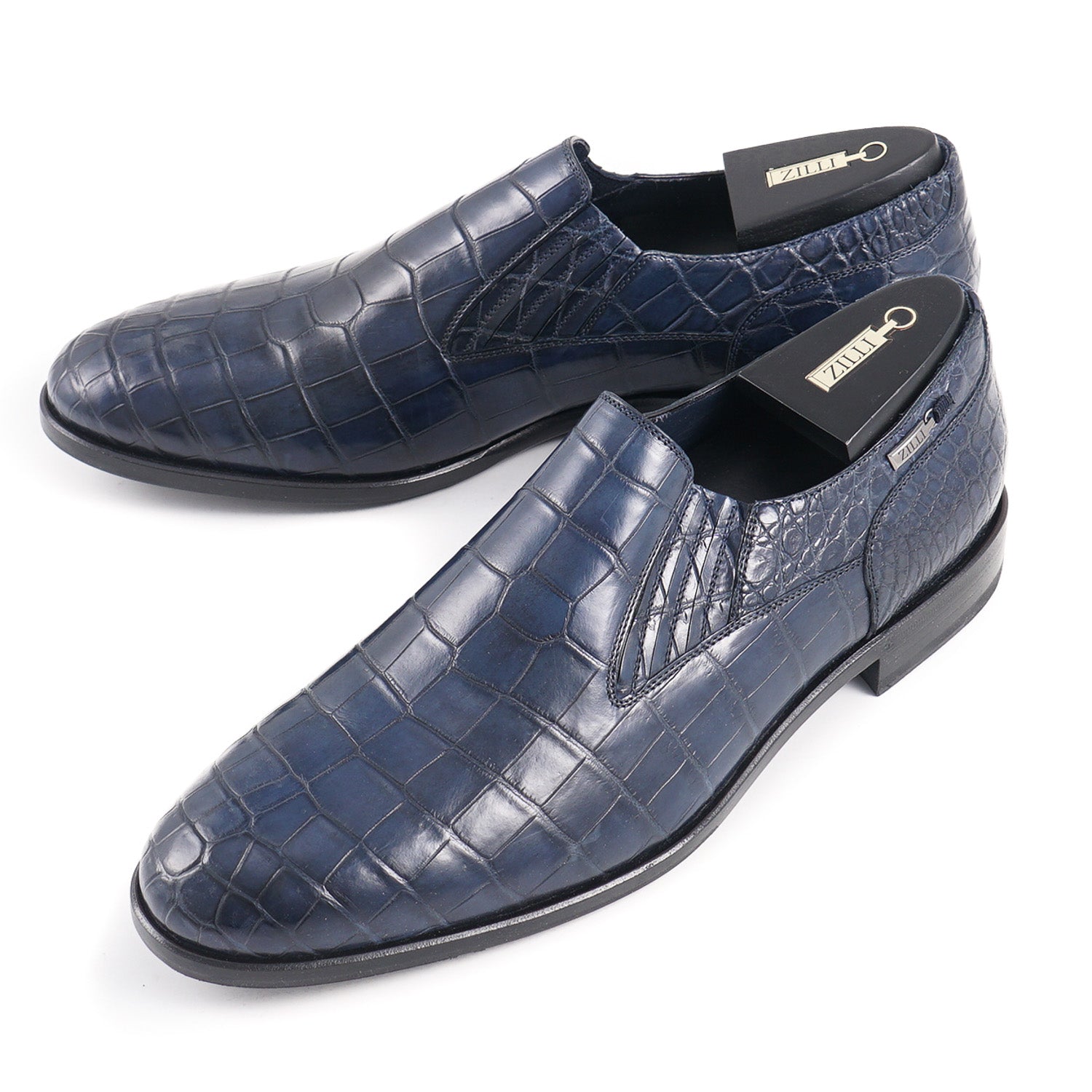 Zilli Navy Blue Full Crocodile Loafers – Top Shelf Apparel
