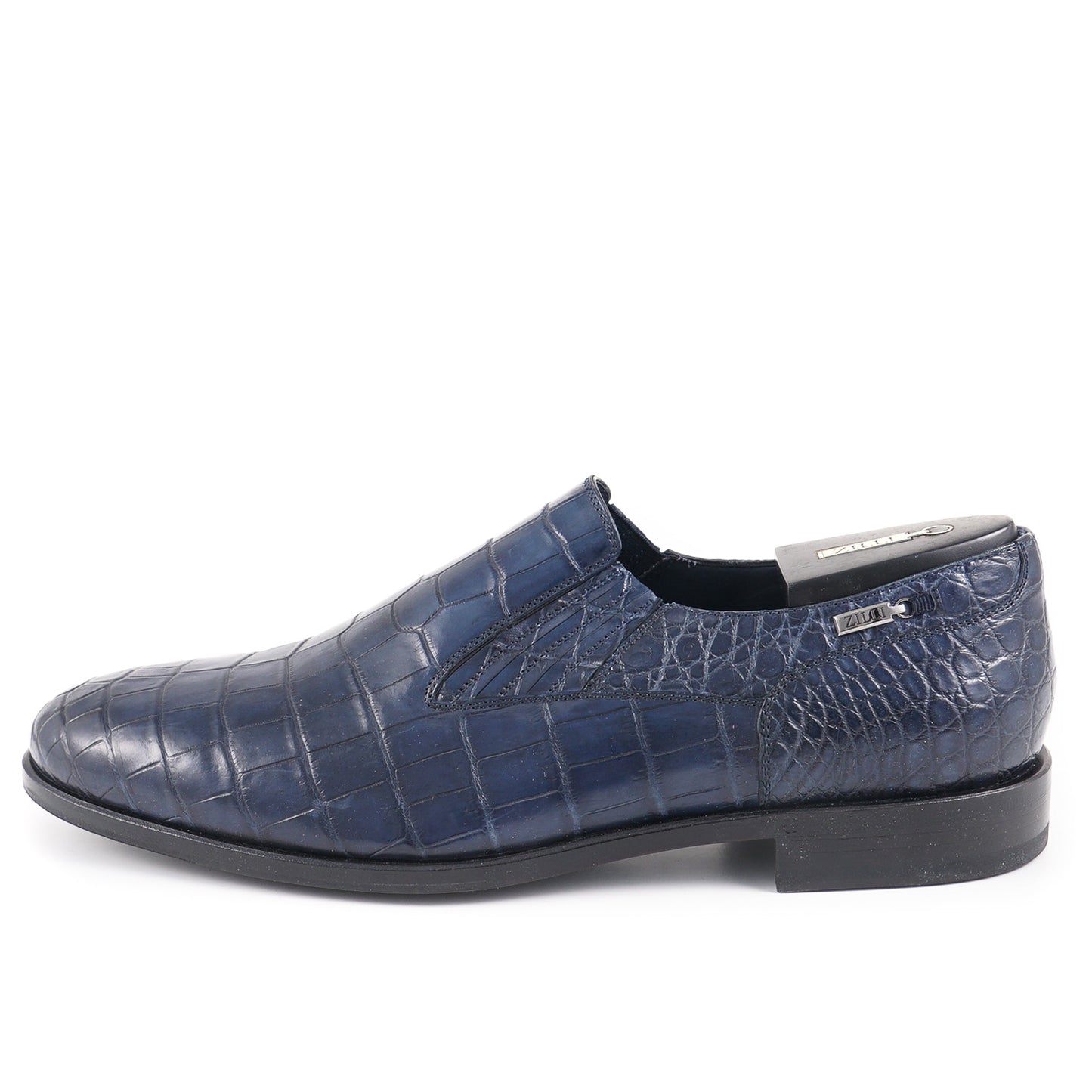 Zilli Navy Blue Full Crocodile Loafers - Top Shelf Apparel