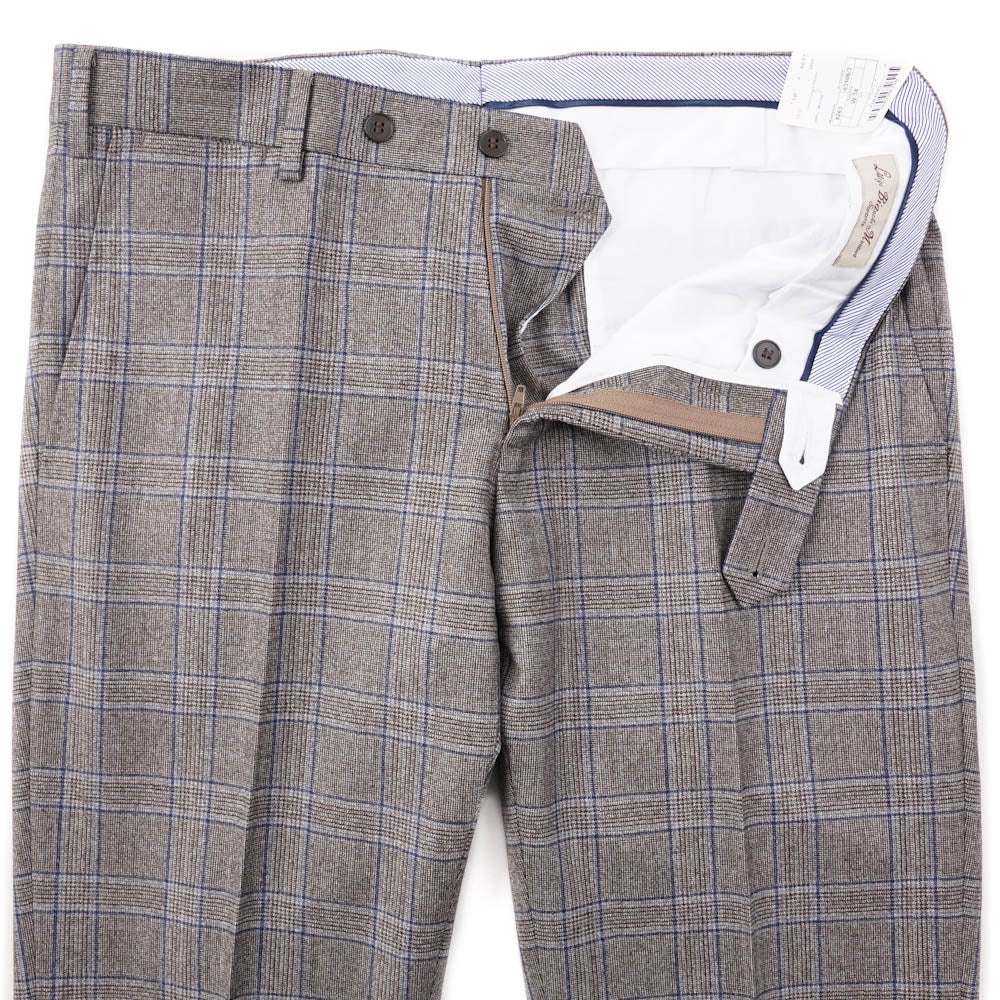 L.B.M. 1911 Brown-Blue Check Wool Pants - Top Shelf Apparel