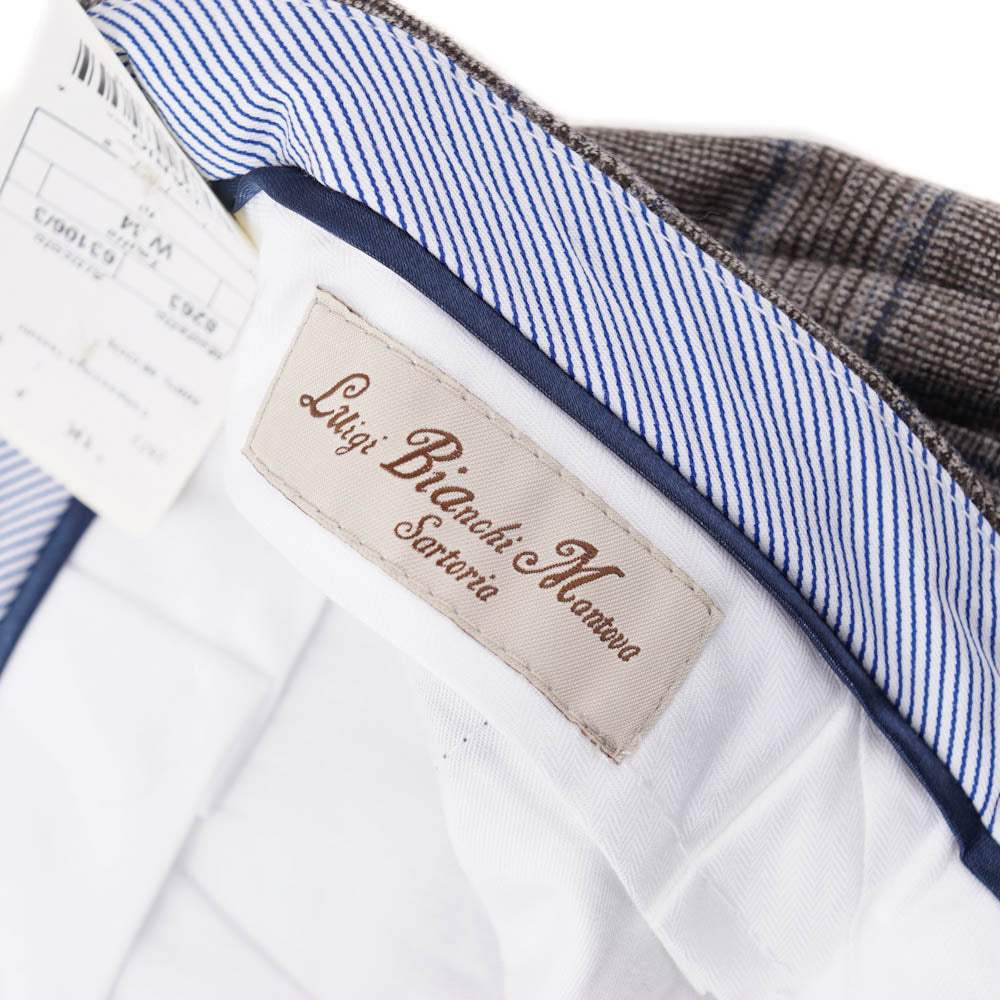 L.B.M. 1911 Brown-Blue Check Wool Pants - Top Shelf Apparel